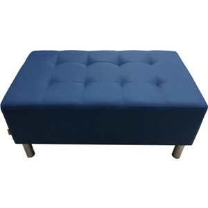 Банкетка Мягкий офис Классик с утяжками двухместная синяя