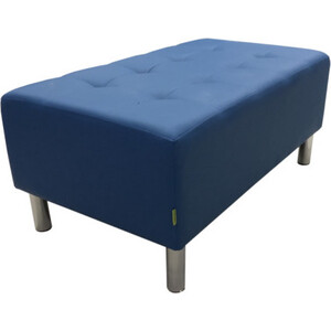 Банкетка Мягкий офис Классик с утяжками двухместная синяя