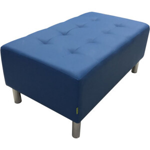 Банкетка Мягкий офис Классик с утяжками двухместная синяя