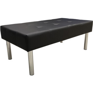 Банкетка Мягкий офис Сатурн двухместная черная