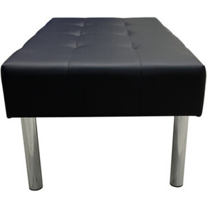 Банкетка Мягкий офис Сатурн двухместная черная