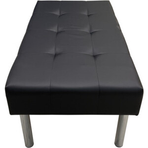 Банкетка Мягкий офис Сатурн двухместная черная