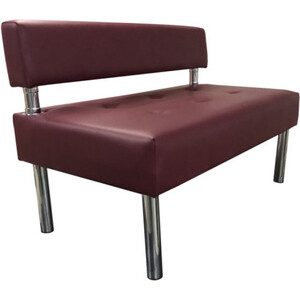 Модуль Мягкий офис Секция дивана Сатурн двухместная бордовая