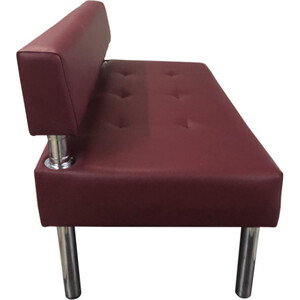 Модуль Мягкий офис Секция дивана Сатурн двухместная бордовая