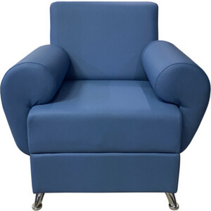 Кресло Мягкий офис Кардинал голубое
