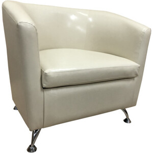 Кресло Мягкий офис Волна кремовый глянцевое