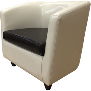 Кресло Мягкий офис Волна кремовый-шоколадный