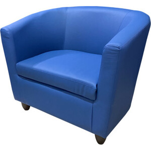 Кресло Мягкий офис Волна синий