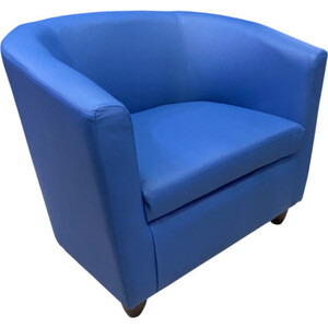 Кресло Мягкий офис Волна синий