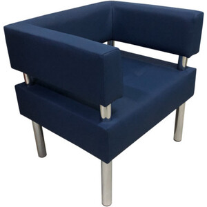 Кресло Мягкий офис Сатурн темно-синее