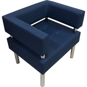 Кресло Мягкий офис Сатурн темно-синее