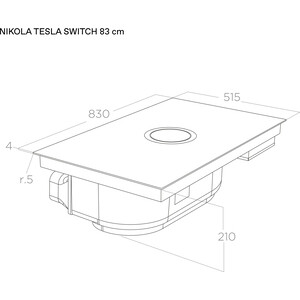 Индукционная варочная панель Elica NIKOLATESLA SWITCH EVO BL/A/83