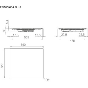 Индукционная варочная панель Elica Primis 604 Plus BL