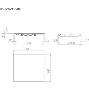 Индукционная варочная панель Elica Ratio 604 Plus BL
