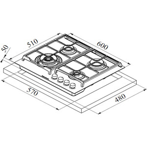 Газовая варочная панель Kuppersbusch KG 6551.0 SR-E5