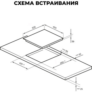Индукционная варочная панель Lex EVI 430A WH