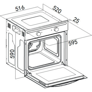 Электрический духовой шкаф Weissgauff EOM 104 X