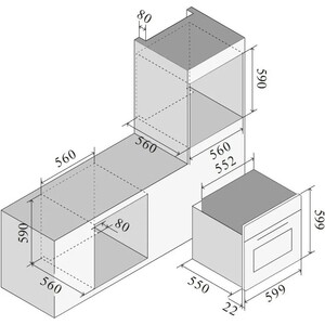Электрический духовой шкаф Ilve OV601GL3/BK