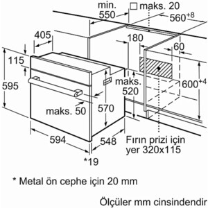 Электрический духовой шкаф Bosch HBF514BB1T