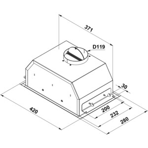 Вытяжка встраиваемая KANZLER D 540 W