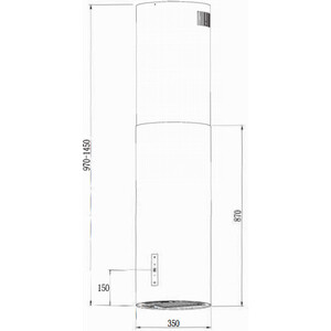 Вытяжка Weissgauff Tubus 1400 Black Edition