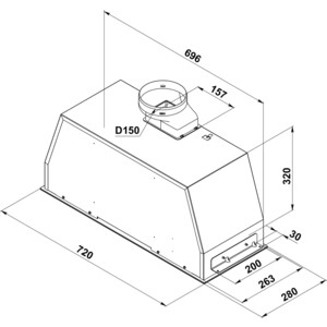 Вытяжка встраиваемая KANZLER D 520 W