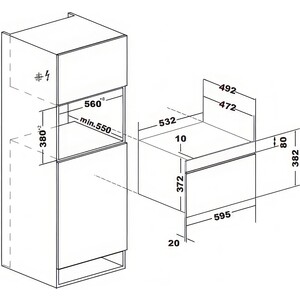 Встраиваемая микроволновая печь AKPO MEA 3410 TDH BL