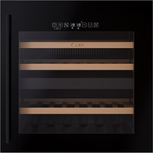 Встраиваемый винный шкаф Lex LWD6036BL dual zone S