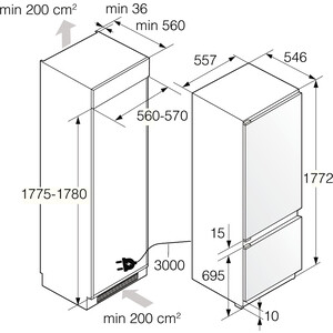 Встраиваемый холодильник Asko RBC576DNC1