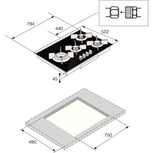 Газовая варочная панель Asko HG8843BGB1