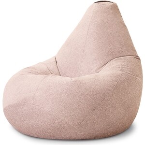 Кресло бескаркасное Mypuff груша, Бежевый, размер XXXXL- Комфорт, букле