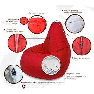 Кресло бескаркасное Mypuff груша, Приключения Дино, размер XXXXL- Комфорт, оксфорд