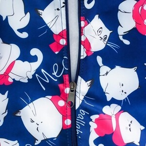 Кресло бескаркасное Mypuff груша, Милые коты, размер XXXL- Стандарт, оксфорд