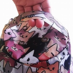 Кресло бескаркасное Mypuff груша, Коты серые, размер XXL- Миди, оксфорд