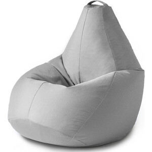 Кресло бескаркасное Mypuff груша, Светло-серый, размер XXXXL- Комфорт, Оксфорд 600