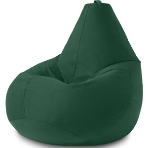 Кресло бескаркасное Mypuff груша, Зеленый, размер XXXL- Стандарт, велюр