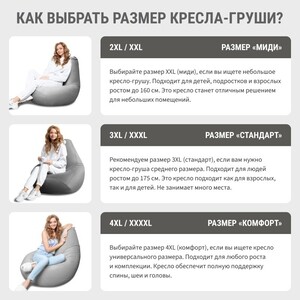 Кресло бескаркасное Mypuff груша, Ментол, размер XXXXL- Комфорт, мебельный велюр
