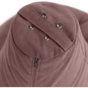 Кресло бескаркасное Mypuff груша, Пудра, размер XXL- Миди, мебельный велюр