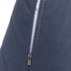 Кресло бескаркасное Mypuff груша, Пыльный синий, размер XXL- Миди, мебельный велюр