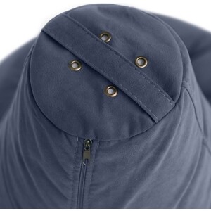 Кресло бескаркасное Mypuff груша, Пыльный синий, размер XXL- Миди, мебельный велюр