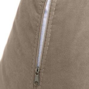 Кресло бескаркасное Mypuff груша, Серо-бежевый, размер XXL- Миди, мебельный велюр