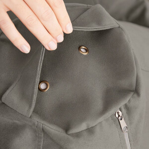 Кресло бескаркасное Mypuff груша, Темно-серый, размер XXXL- Стандарт, мебельный велюр (b_664_1)