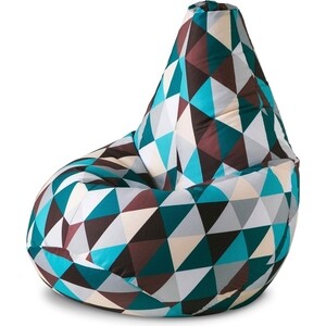 Кресло бескаркасное Mypuff груша, Ромб, размер XXL- Миди, мебельный хлопок
