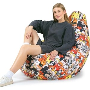 Кресло бескаркасное Mypuff груша, Домашние любимцы, размер XXXXL- Комфорт, мебельный хлопок