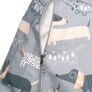 Кресло бескаркасное Mypuff груша, Озорные таксы, размер XXL- Миди, мебельный хлопок