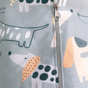 Кресло бескаркасное Mypuff груша, Озорные таксы, размер XXL- Миди, мебельный хлопок