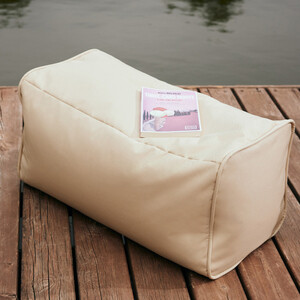 Кресло бескаркасное Mypuff лежак шезлонг, Лонг Бежевый, оксфорд 600