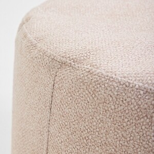 Пуфик бескаркасный Mypuff цилиндр Бежевый, букле