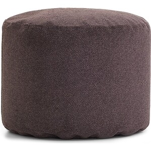 Пуфик бескаркасный Mypuff цилиндр Темно-коричневый, букле
