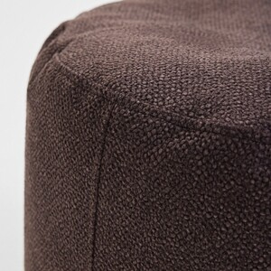 Пуфик бескаркасный Mypuff цилиндр Темно-коричневый, букле